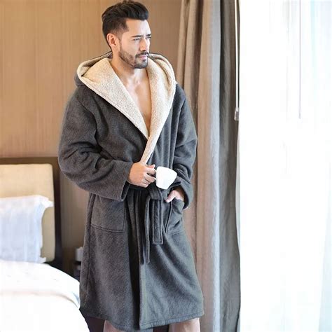 men's winter bathrobes.